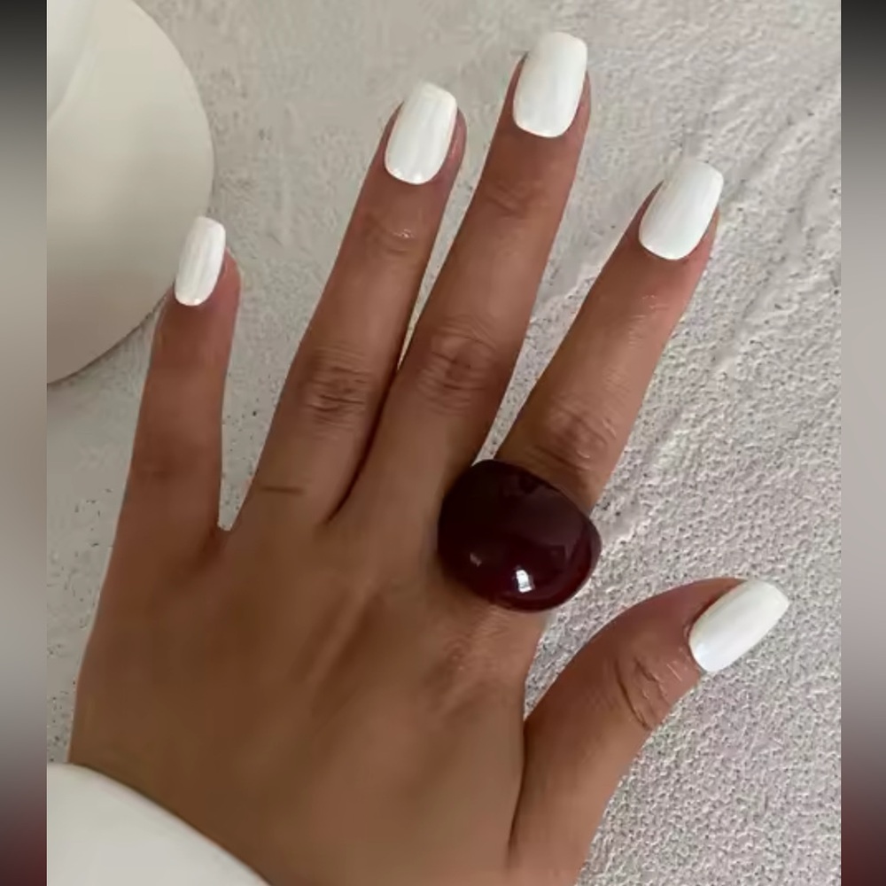 Elegant Burgundy Statement Ring - image 1